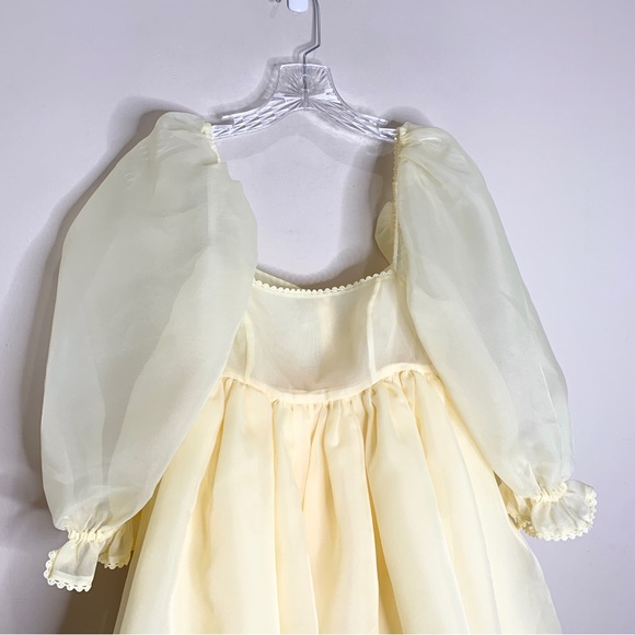 NEW Selkie The Baby Banana Puff Organza Mini Dress Sz XS - Picture 8 of 16